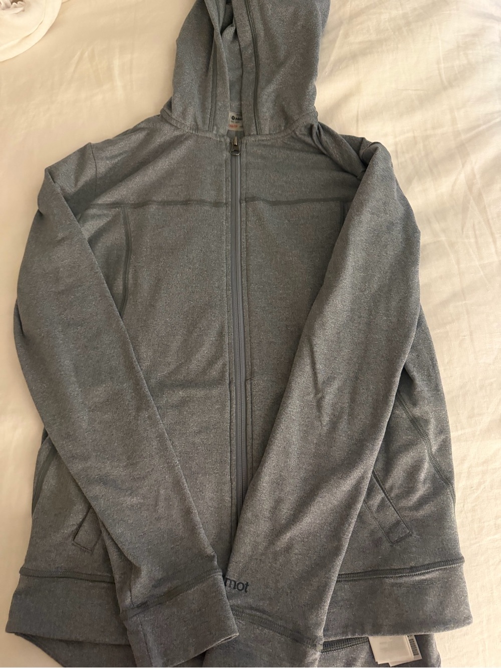 Marmot Women’s Heather Gray Full-Zip Hooded Jacket